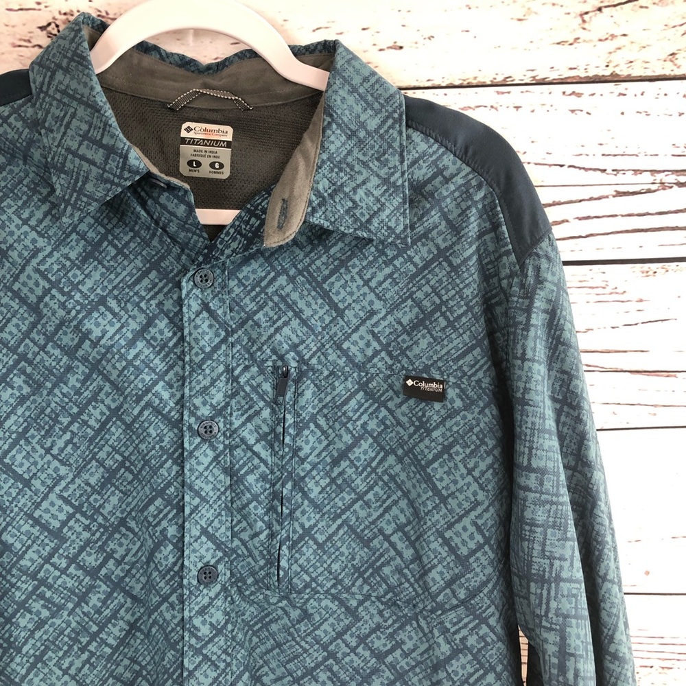 Columbia Titanium Men’s Button Down Shirt Omni-Dry - Picture 4 of 8